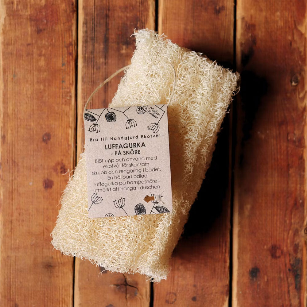 Luffagurka på snöre - Malin i Ratan