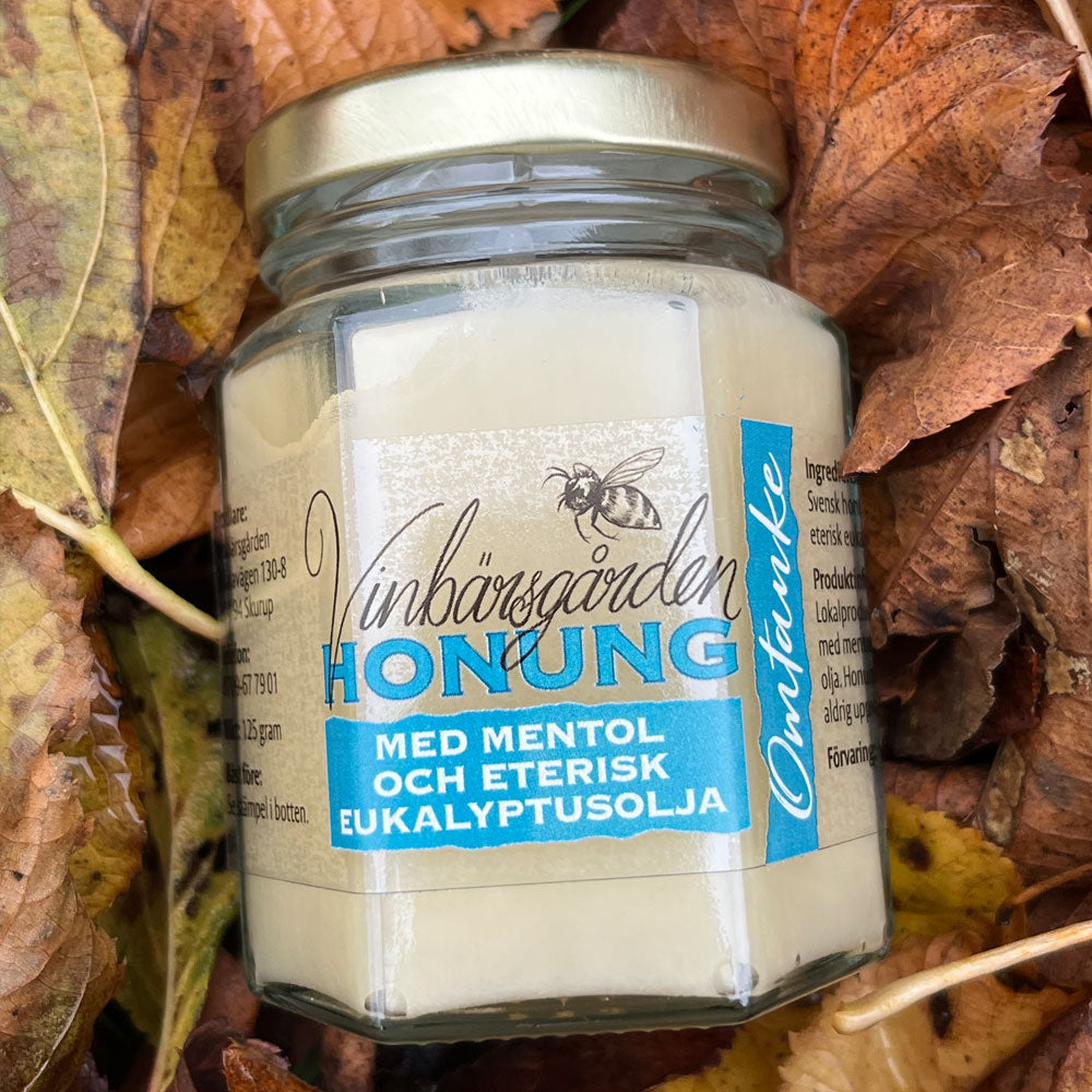 "Omtanke" Honung med Mentol och eterisk Eukalyptusolja 125g